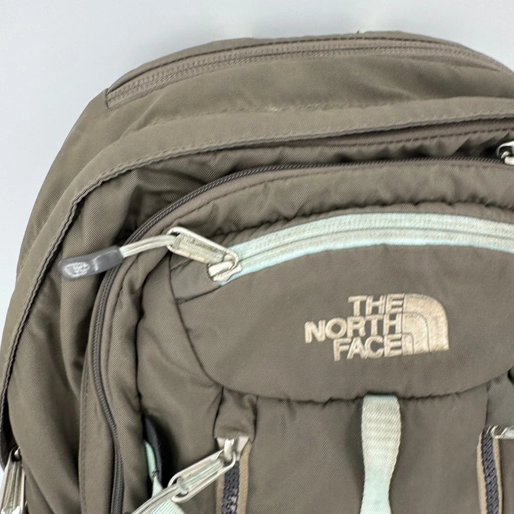 The North Face Surge II Backpack Mens OS Olive Green Laptop Daypack Hiking Read